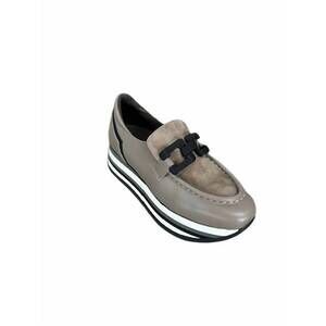 NEW SOFTWAVES women's cathy platform loafers in taupe black